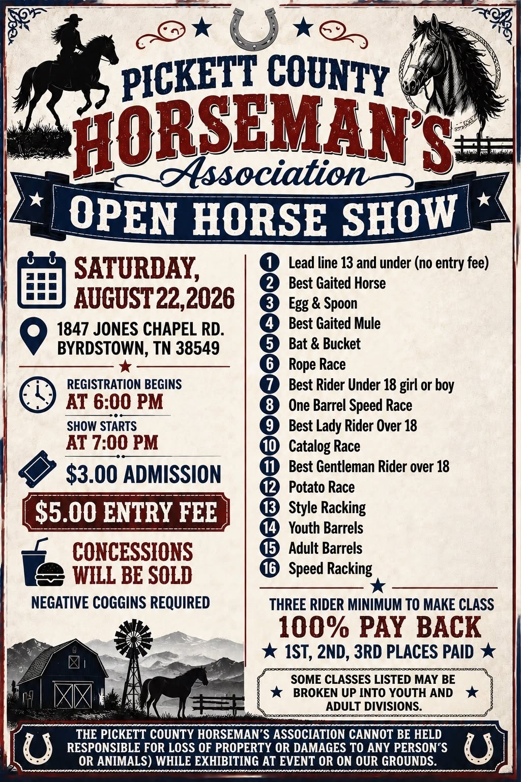 Aug 2026 Open Horse Show